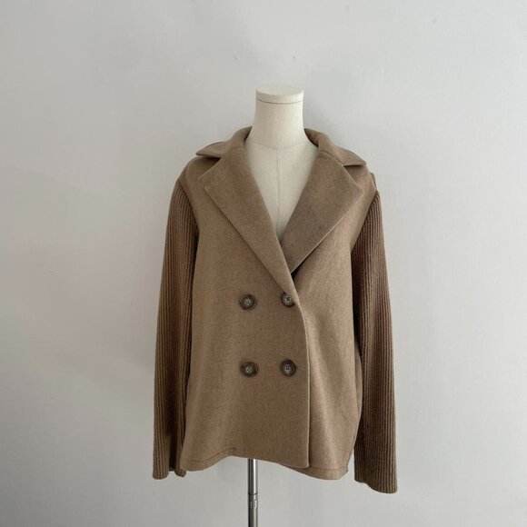 Splendid Singrid Wool Jacket | Tan Double Breasted Coat Size | Women’s Size S - Picture 1 of 5